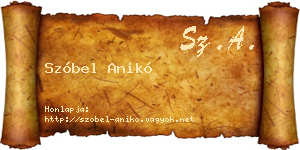 Szóbel Anikó névjegykártya
